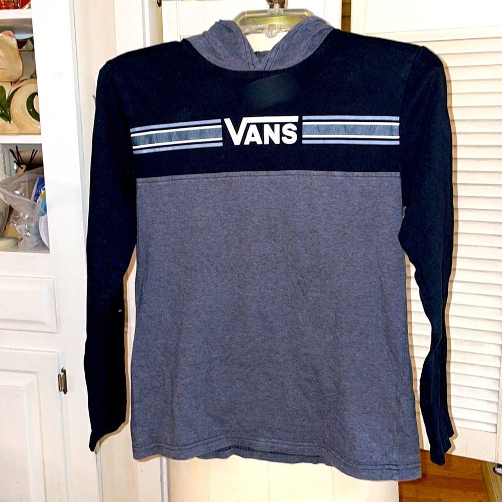 VANS Boys Pullover Gray/Black Hoodie